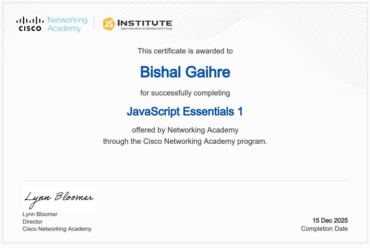JavaScript Essentials 1